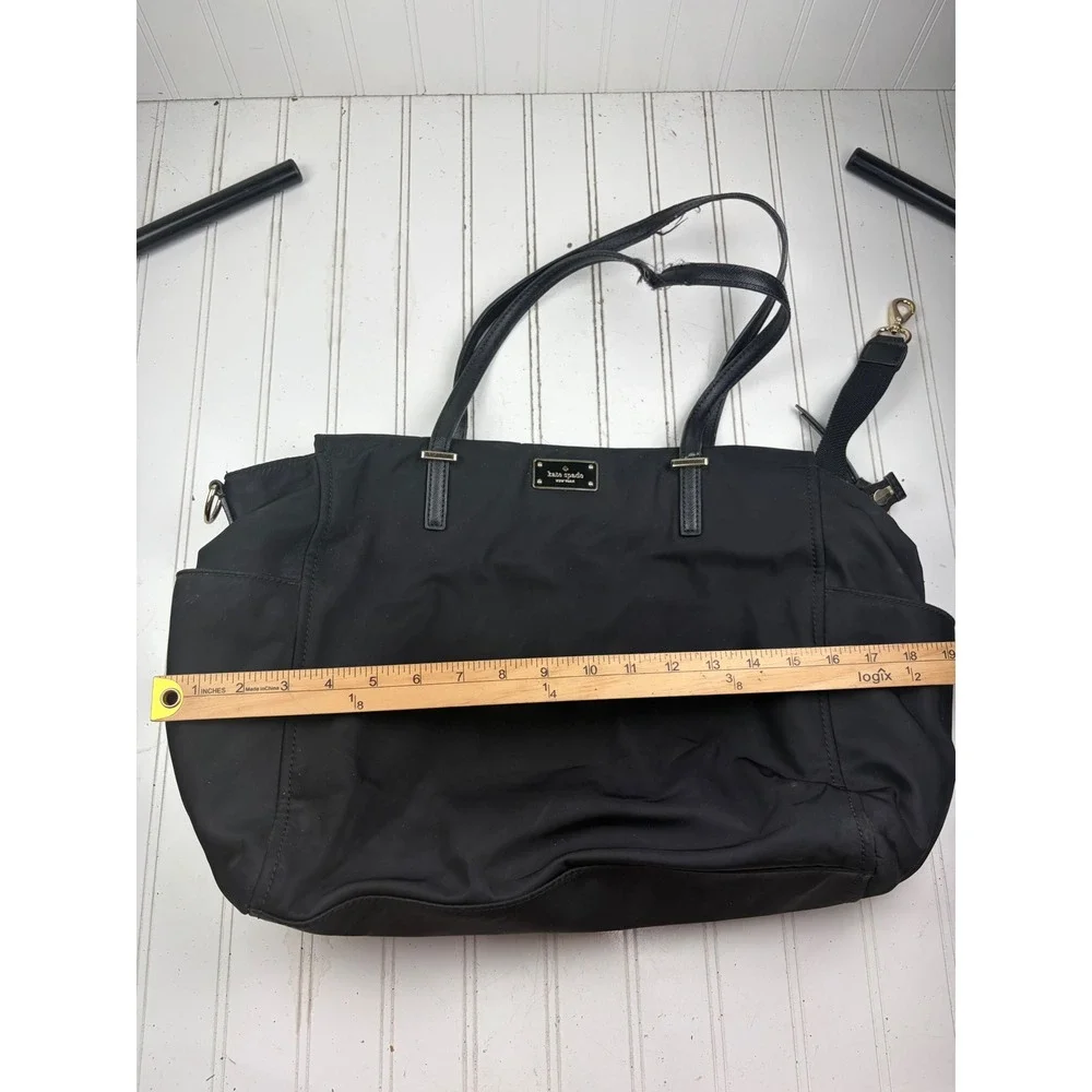 Kate Spade New York Black Nylon Baby Bag Diaper Tote Shoulder Bag